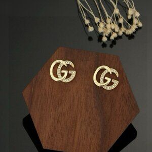 Striking Gucci Interlocking G Gold Earrings